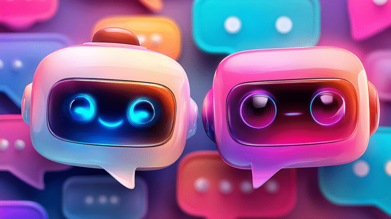 a close up of two robots