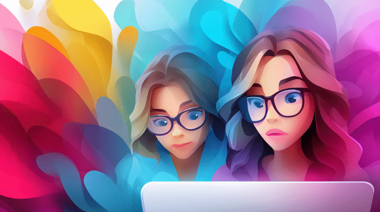 a group of women looking at a laptop